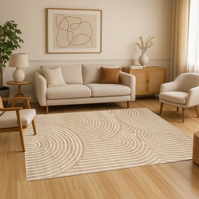 Tapis à relief géométrique doux  DESIGN GEO THE DECO FACTORY