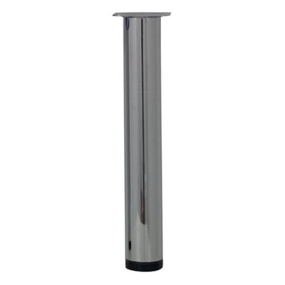Pied Métallique Cylindrique Acier Chromé H400 Mm X D60 Mm EVOLUDIS