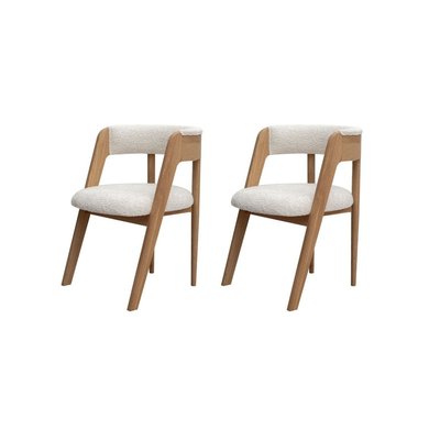 Lot de 2 chaises tissu bouclette, BASTIDE BOBOCHIC