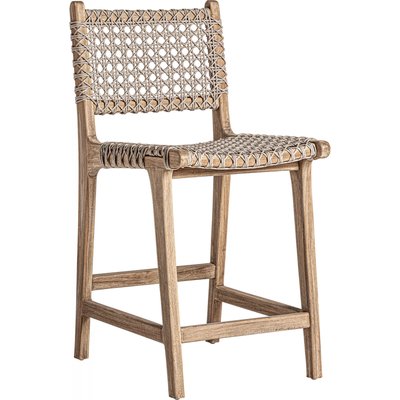 Tabouret en bois de teck, style colonial RECOLLECTION
