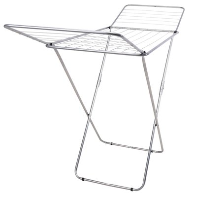 Étendoir à linge pliable papillon métal gris WADIGA