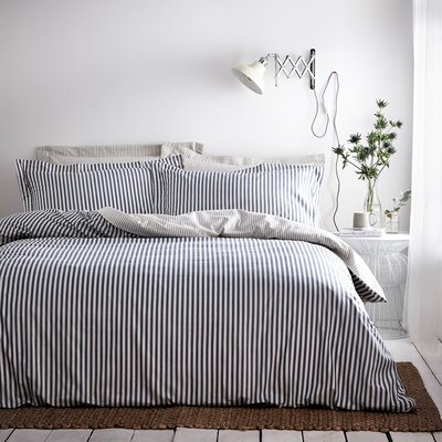 Hebden Mélange Stripe 100% Cotton Duvet Cover Set SO'HOME
