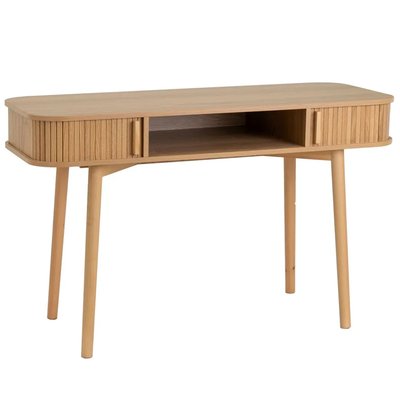 Bureau secrétaire en bois à portes coulissantes 120x50x75cm WADIGA