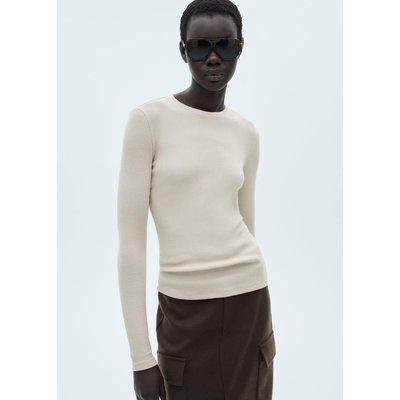T-shirt maille côtelée MANGO