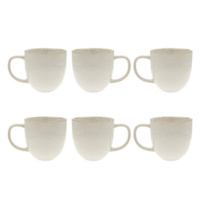 Lot de 6 mugs, COTON ARTIME