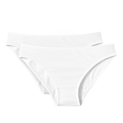 Lot de 2 Slips tout coton uni Cottone LA REDOUTE COLLECTIONS