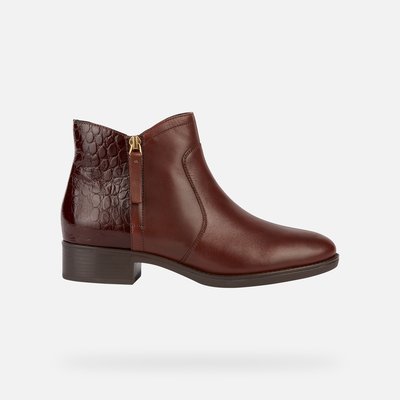 Bottines cuir respirantes zippées Felicity GEOX