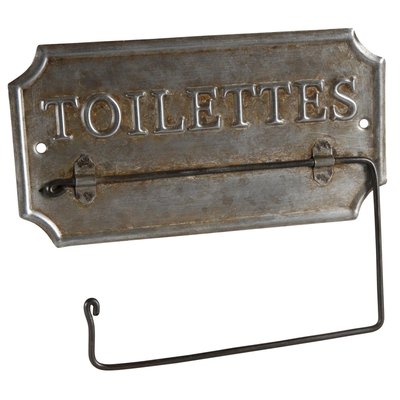 Support papier toilette ancien en zinc ANTIC LINE CRÉATIONS