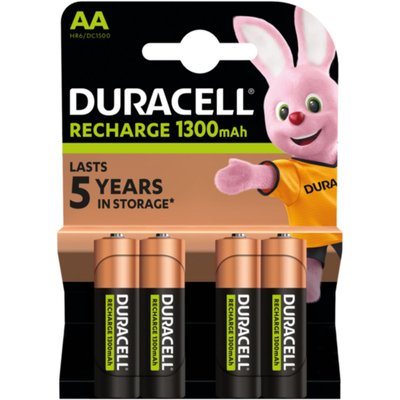 Pile rechargeable AA/LR06 PLUS POWER 1300 mAh, x4 DURACELL