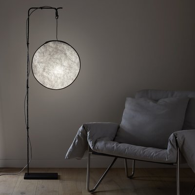 Lampadaire en Tyvek®, pied en métal fer, Moon OTTO STUDIO FOR AM.PM