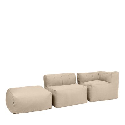 Pouf canapé modulaire 3 pièces intérieur et extérieur en oléfine toutes saisons Oeko-Tex® - ZEN ICON