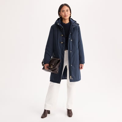 Parka mi-longue, à brandebourgs et capuche ANNE WEYBURN