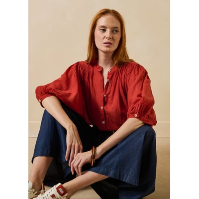 Chemise en voile de coton fluide LA FEE MARABOUTEE