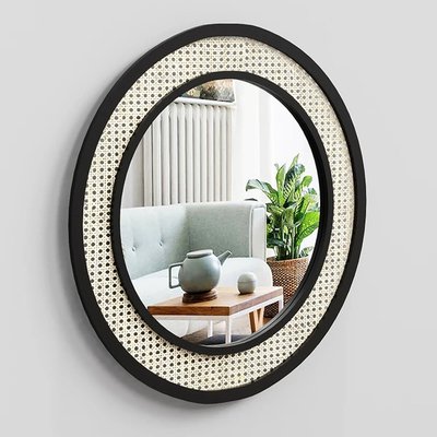 Зеркало настенное в раме из искусственного ротанга SO'HOME