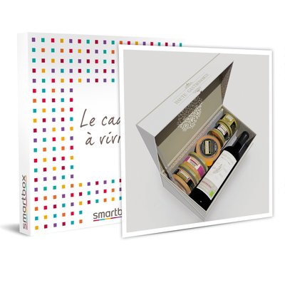 Assortiment artisanal à domicile : foie gras, terrines et vin rouge bio- SMARTBOX - Coffret Cadeau Gastronomie SMARTBOX