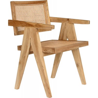 Chaise en teck et rotin, élégante RECOLLECTION