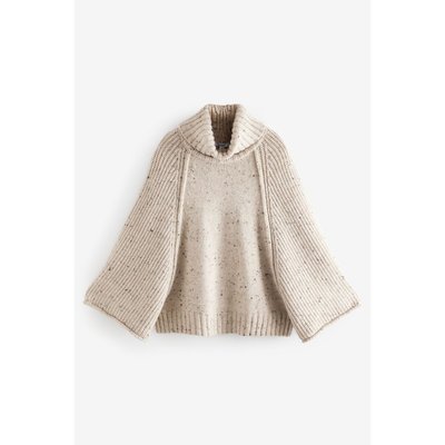 Poncho en maille à col roulé NEXT