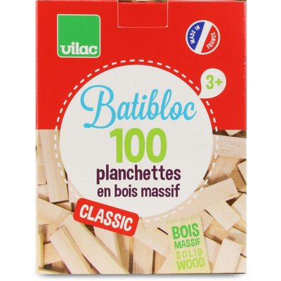 Jeu de construction 100 planchettes Batibloc VILAC