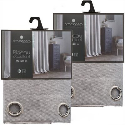 Lot de 2 Rideaux occultants Elena en Polyester TOILINUX