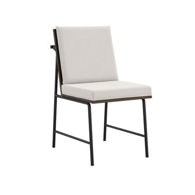Niva Minimalist Upholstered Dining Chair with Metal Frame (Set of 2) SO'HOME
