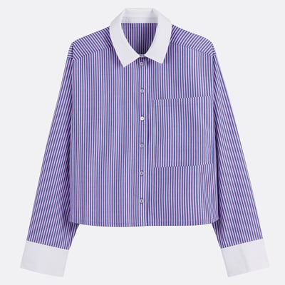 Chemise rayée, courte et ample LA REDOUTE COLLECTIONS