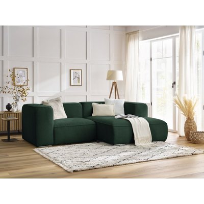 Canapé d'angle fixe 3 places en tissu texturé, ZEPHYR BOBOCHIC