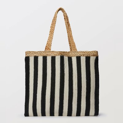 Cabas en jute rayé MONOPRIX