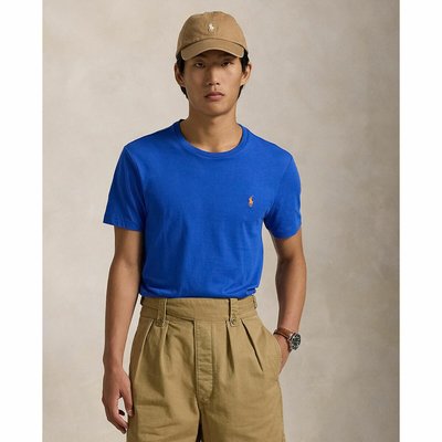 Camiseta slim lisa de punto con logo bordado POLO RALPH LAUREN