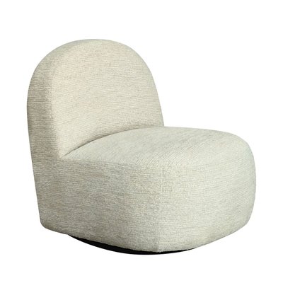 Fauteuil pivotant en tissu chenille côtelé- GROOVY DRAWER