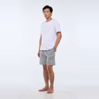 Pyjama T-shirt manches courtes et Short rayé en coton BIO GOTS MONOPRIX