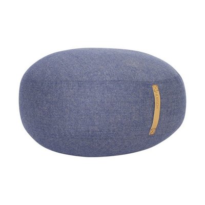 Grand pouf laine poignée cuir  Mochi HUBSCH