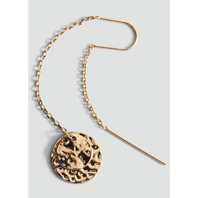 Boucles d'oreilles pendantes en pièces de monnaie texturées MANGO