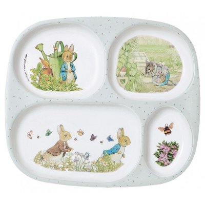 Plateau à 4 compartiments PIERRE LAPIN PETIT JOUR