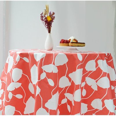 Nappe enduite ronde ou ovale Pavots FLEUR DE SOLEIL