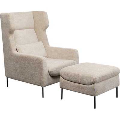Fauteuil et repose-pieds, QUINN KARE DESIGN