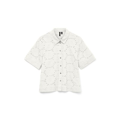 Hemdje met korte mouwen, broderie anglaise VERO MODA