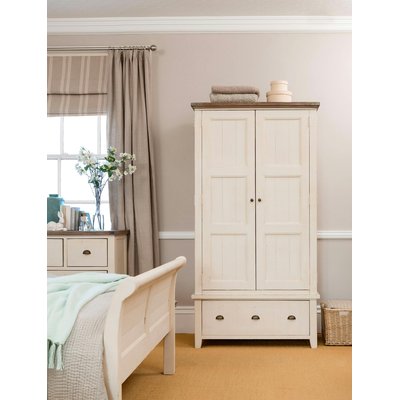 Armoire penderie bois blanc recyclé style bord de mer BRISTOL PIER IMPORT