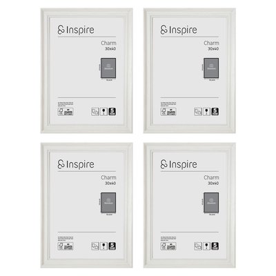Lot de 4 cadres photo en polystyrène, CHARM INSPIRE