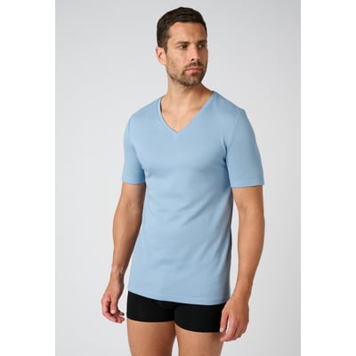T-shirt Manches Courtes Double Face Col V DAMART