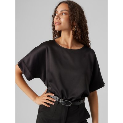 Satin Short Sleeve Blouse VERO MODA