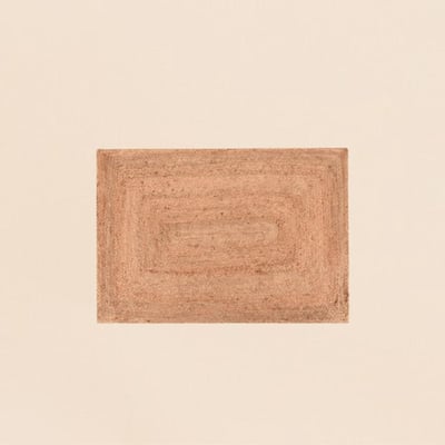 Tapis rectangulaire en jute 60x90cm ORNAMI