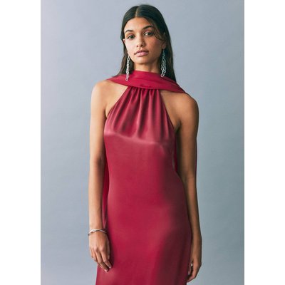 Robe satinée emmanchures américaines MANGO TEEN