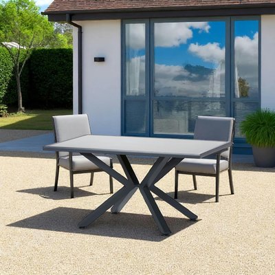 Table de jardin design en aluminium 155 cm LOS PIER IMPORT