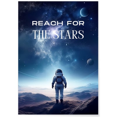 Affiche Motivation Reach for the Stars L'AFFICHERIE