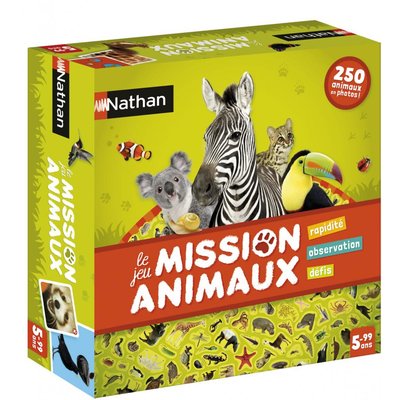 Jeu d observation Mission animaux NATHAN