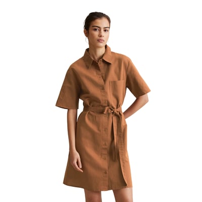 Robe chemisier relaxed en mélange de lin et de coton MARC O’POLO DENIM