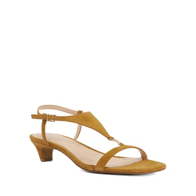 Sandales style Salomé en cuir à talon bobine - MONACOS DUNE LONDON