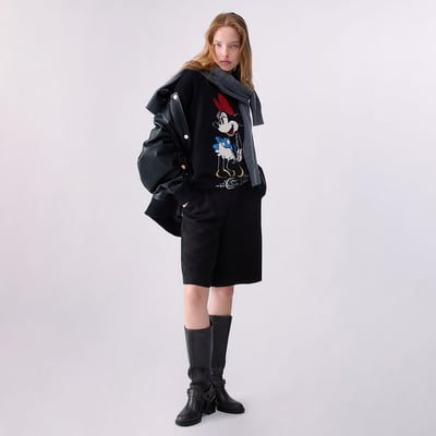 Maille jacquard en laine Mrs Mouse LIU JO