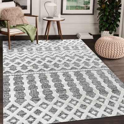 Tapis salon et chambre tissé motif scandinave PISTIOU UN AMOUR DE TAPIS