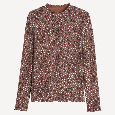 T-shirt manches longues motif léopard LA REDOUTE COLLECTIONS